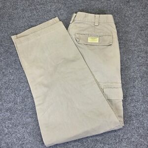 Vintage Structure Pants Men 33X32 Grunge Cargos Baggy Y2K Cotton Wide Skate